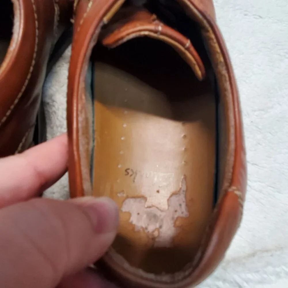Clarks Tan Brown Leather Dress Shoe Men 10.5‎ Classic Work Capsule Old MOney
